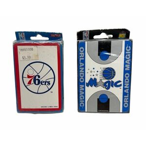 2 Vintage 76ers Orlando NBA Team Playing Cards 1990-94 Skore Officially Licensed
